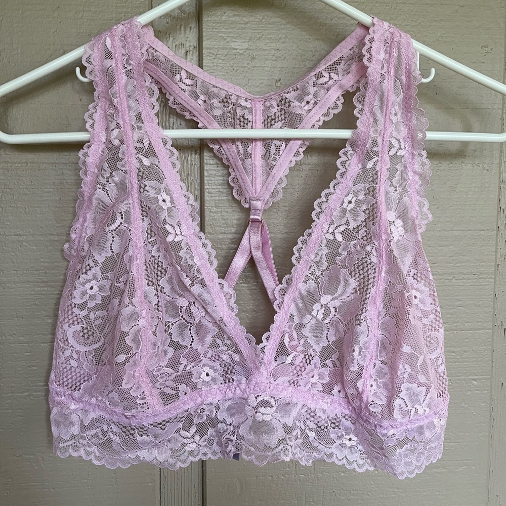Savage X Fenty Lace Bralette in Light Pink